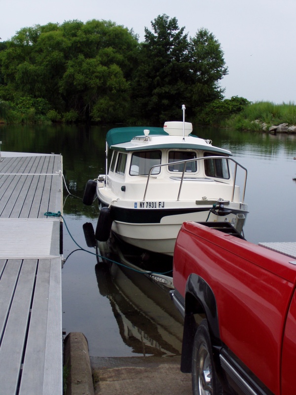 Floating Off Trailer at Home Launch, Golden Hill SP, L. Ontario