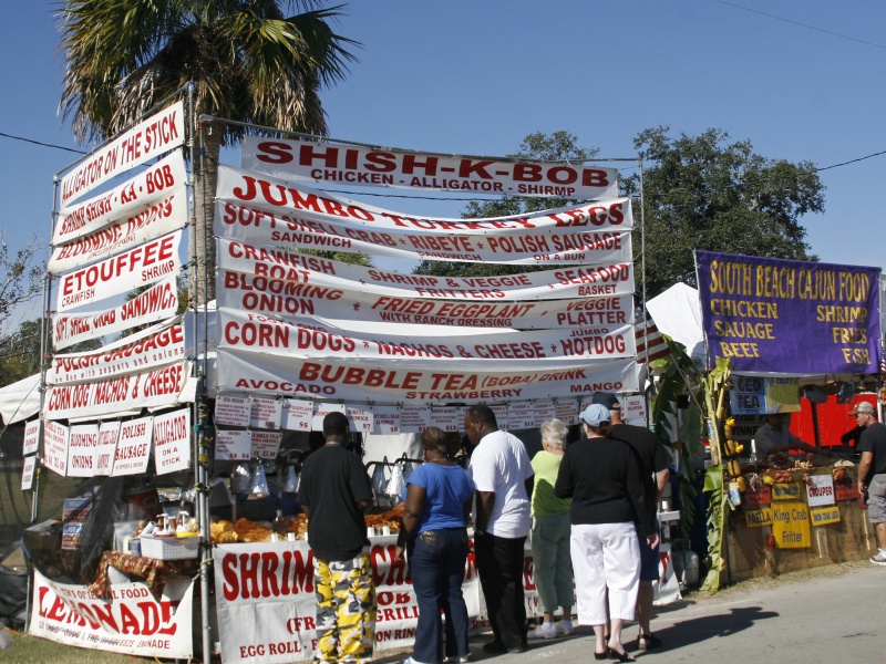 Florida Seafood festival entrance signage
