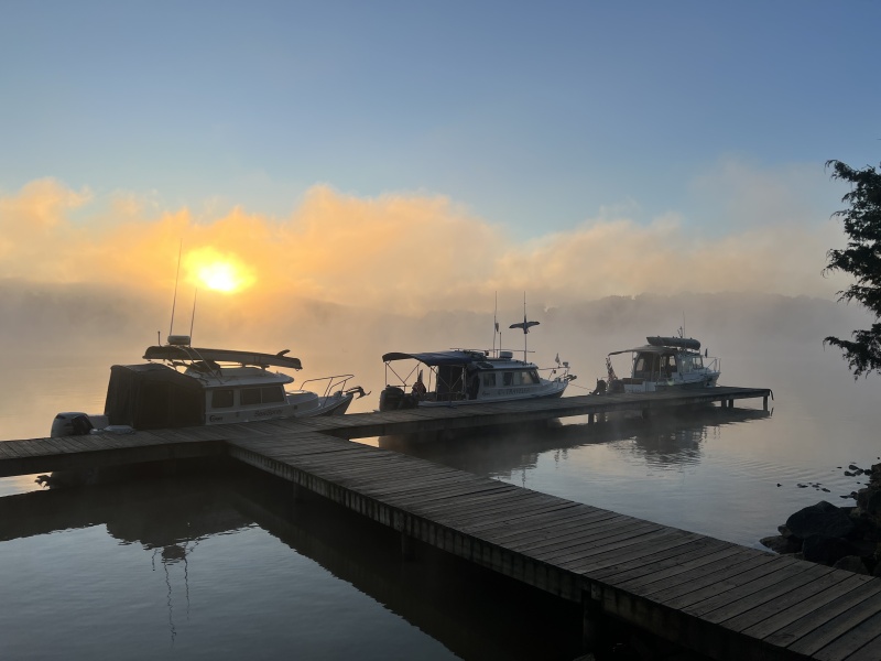 Foggy Sunrise at the Lenoir City Park Dock
