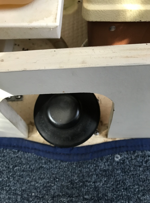 Foot pump for galley sink.