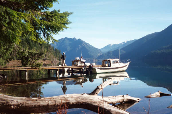 Fred (Little Buddy) and Jon (C-Lou) on Lake Crescent.