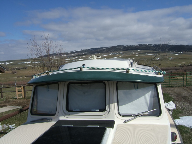front view of rope hand holds