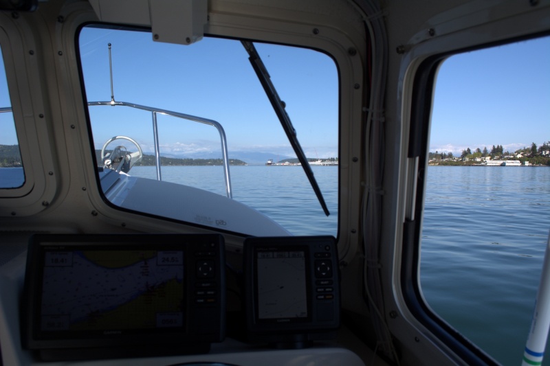 Further on, it was flat calm in Rosario Strait, Bellingham Channel, and here in Guemes Channel. Not bad for a forecast that was supposed to be up to 3 footers for the next 48 hours. Thanks again NOAA!