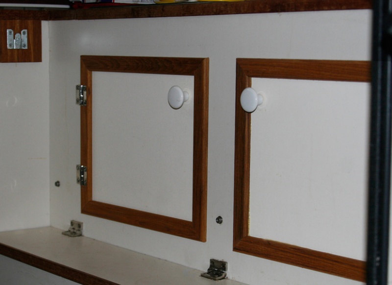 Galley Cabinet Teak Trim