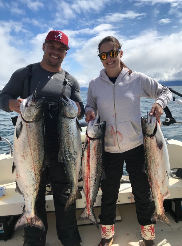 Gary & Kayla with a limit of K-Bay kings!!