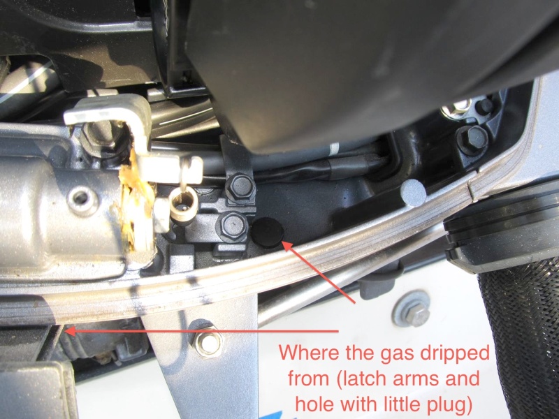 gas dripped from here