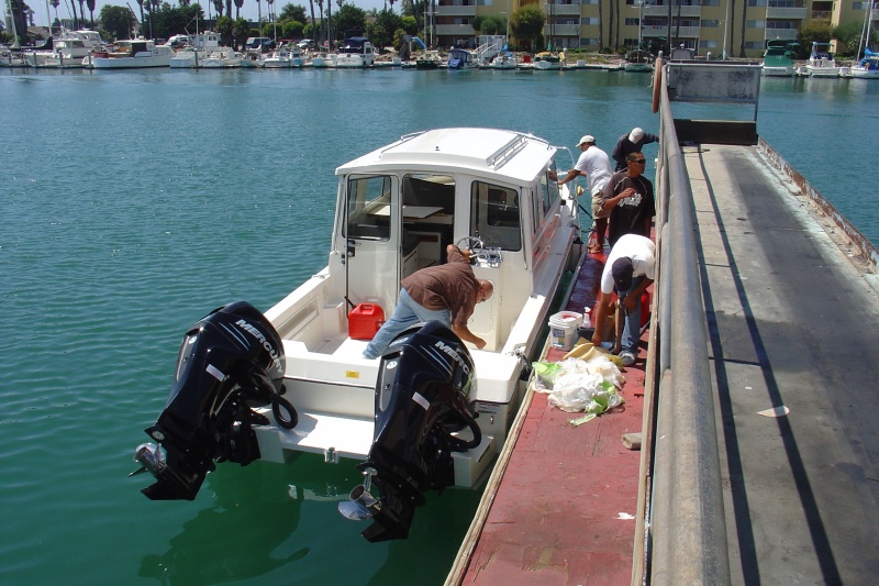 Getting its first washdown after delivery