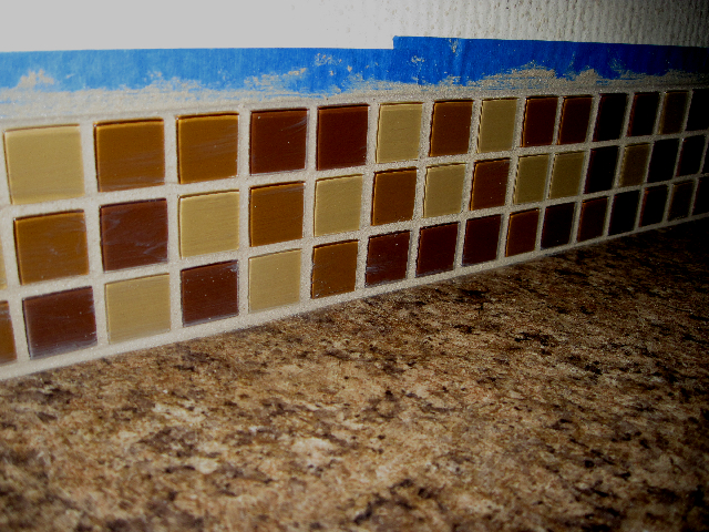 Glass Tile Backsplash - Closeup