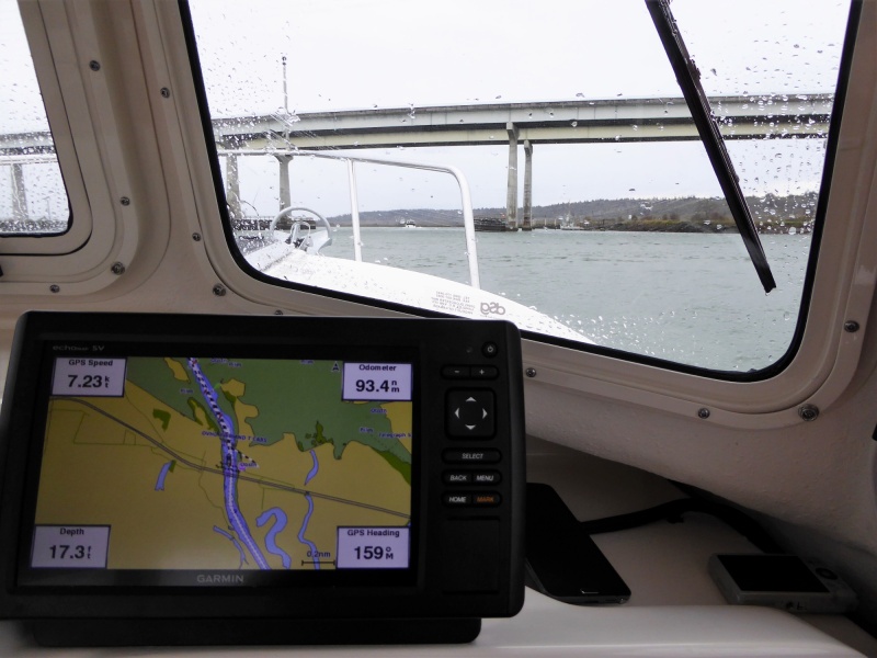 Going under the Twin Bridges