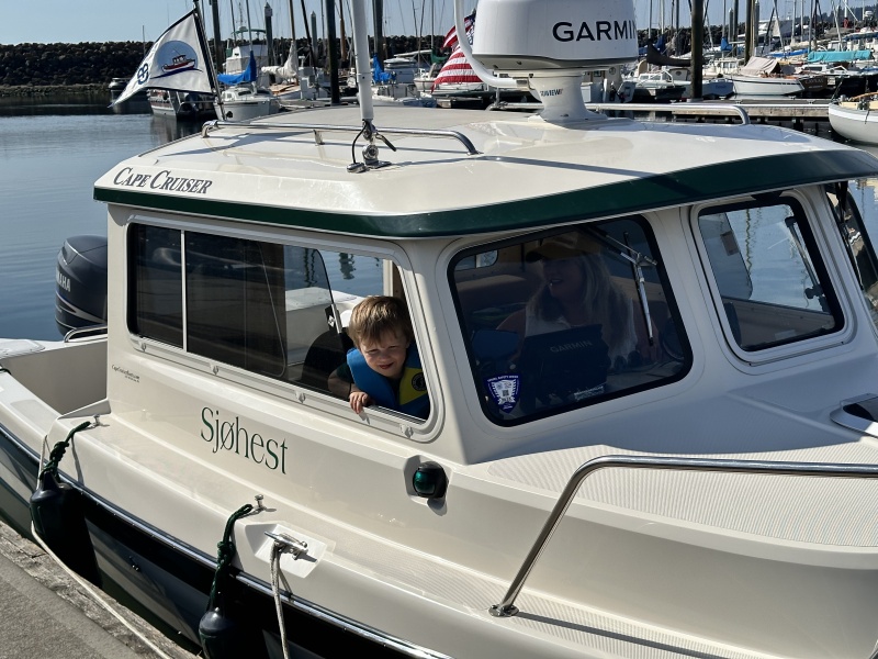 Grandson ready to go!