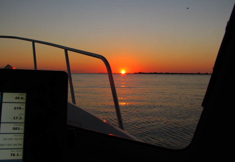 Gulf sunrise 1 (it\'s good to be back on the water)