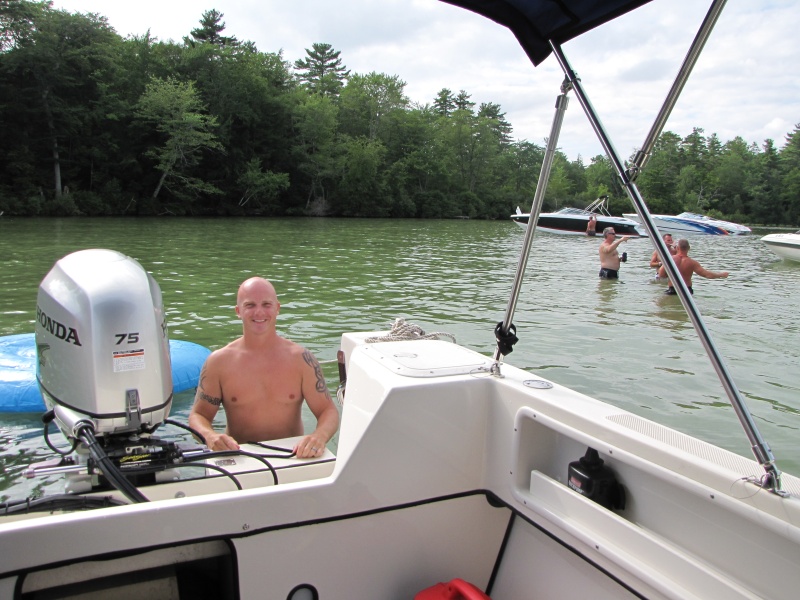 Hanging out with friends in Braun Bay. 8/7/11