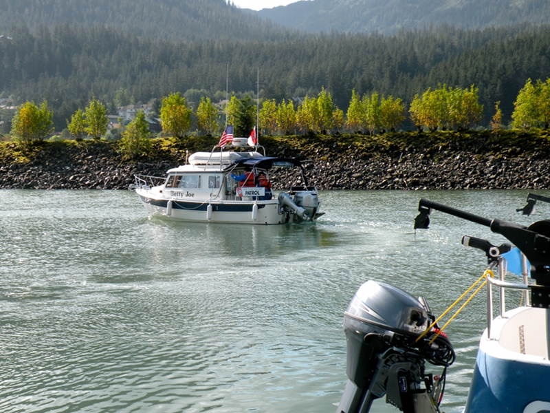 Heading out for patrol from Harris Harbor