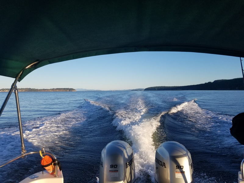 Heading south down Malaspina Strait.