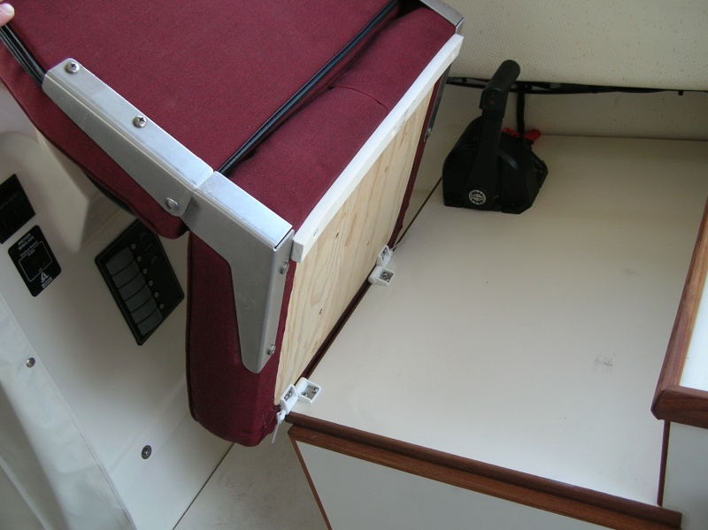 Helm seat folds forward