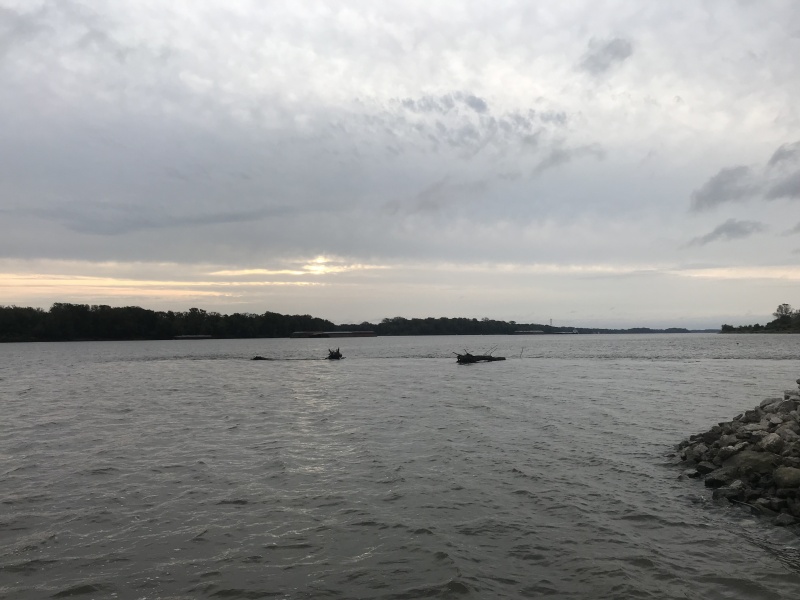 Here\'s another photo of a wing dam that shows one a little more clearly. This is just outside the Hannibal Marina entrance