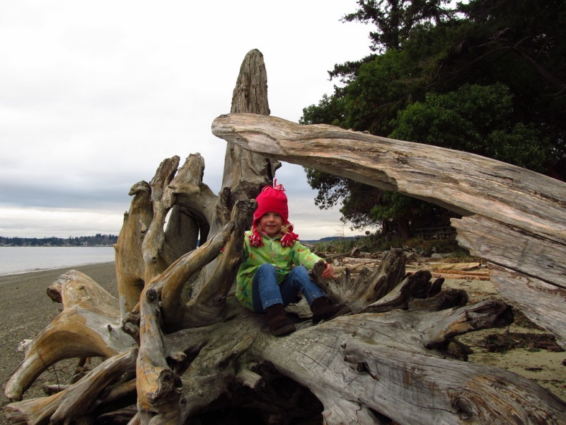 Hiking around Blake island to check out the camps for the future