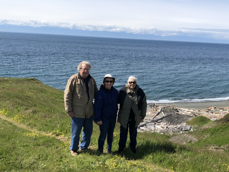 Hiking at American Camp, San Juan Island  with Craig and Marigene Vogt