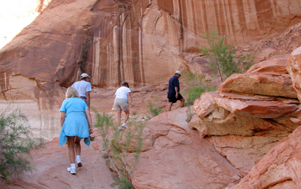 Hiking up the the Defiance House