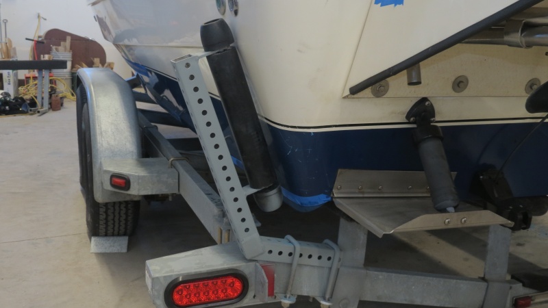 Homemade guide on for boat centering.