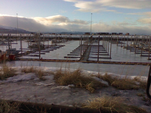 Homer, Ak. Harbor 03-2016 a little tough getting out today