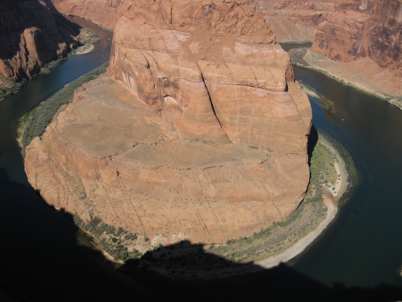 Horseshoe Bend in Colorado River at viewpoint south of Page.  C-View