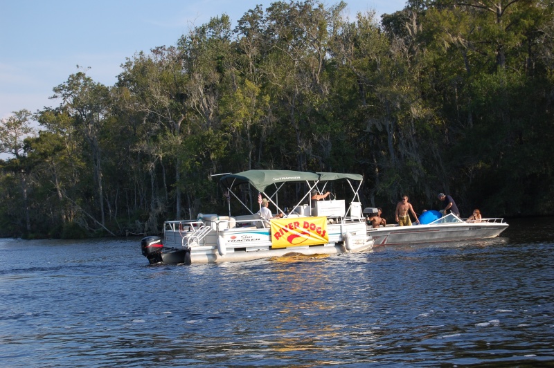Hot Dog vendor on a pontoon boat