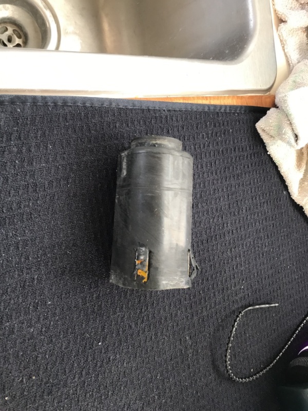 Hub is all that was left.  It was held on by it\'s hardware, but the prop was gone!