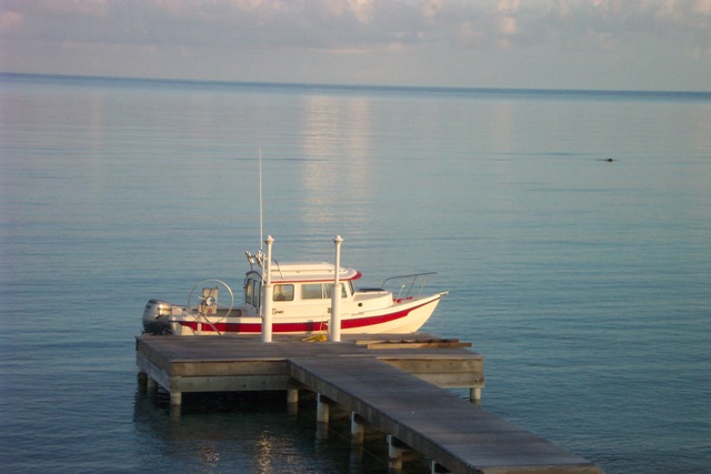 Hunky Dory likes her new dock and boat lift.  We woke up early the first morning to make sure she was still there.  :-)