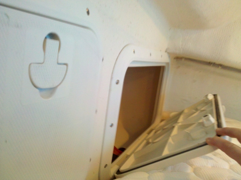 I can still open the side bow hatches plenty to access contents.