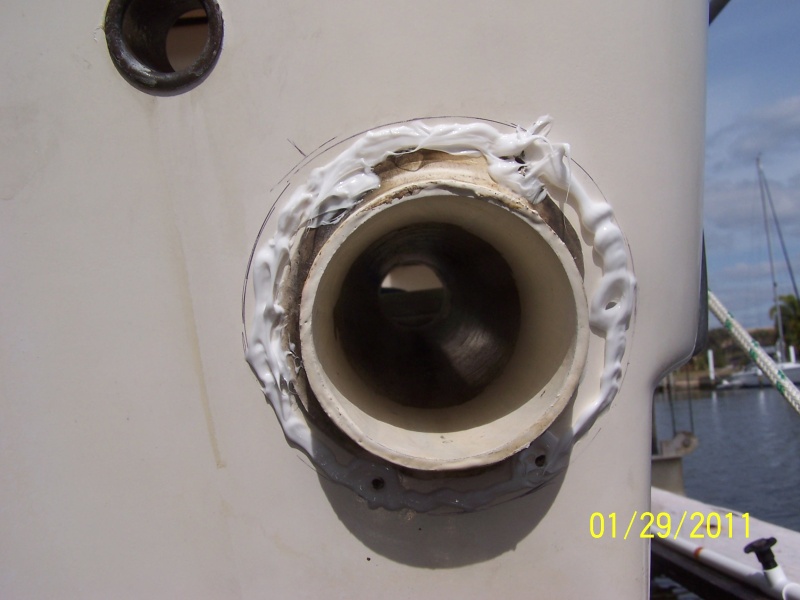 I premarked and drilled the holes and then caulked the perimeter and around each hole.