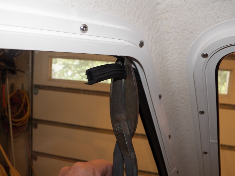 I pulled out the rubber "stopper" material and shortened it a couple of inches top and bottom using tin snips.