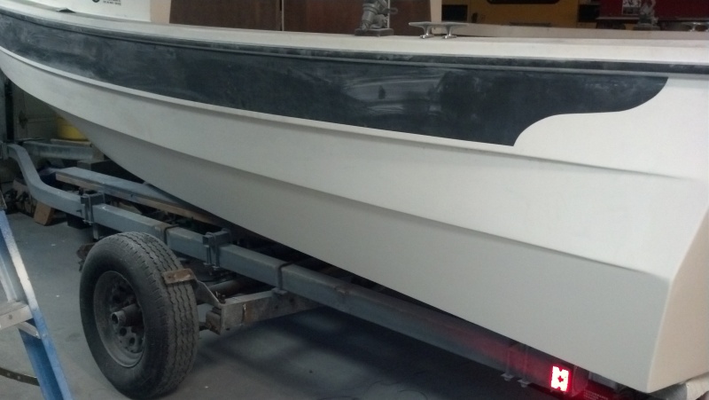I removed the bottom paint and reapplied the Gelcoat, almost there.