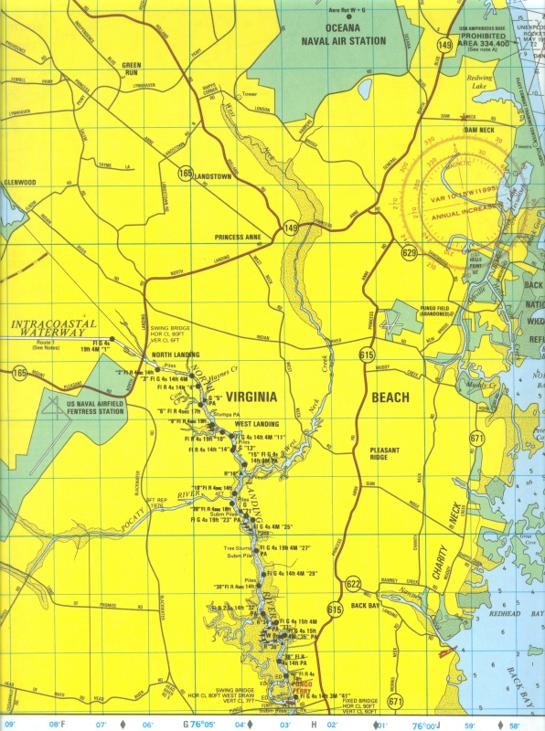 ICW - Va. Beach, VA

Chart is scanned from ADC Ches. Bay, 5th addition Chartbook