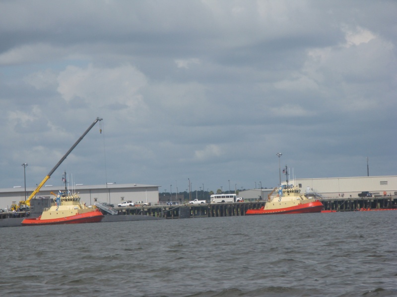 IMG 0470  There were 4 of these super clean tugs to move the subs.  Note sub at dock behind left tug