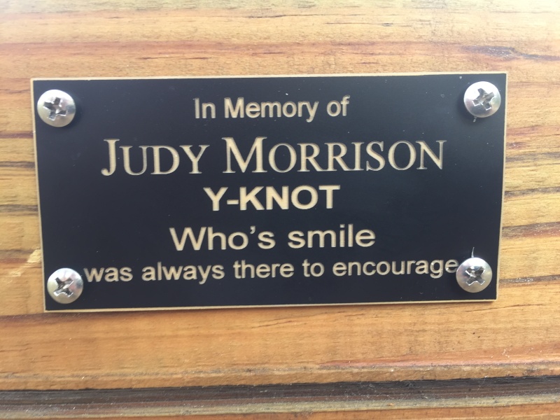 In Memory of Judy Morrison.....On the C-Brat Bench...