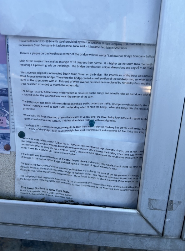 Information about the Fairport Lift Bridge