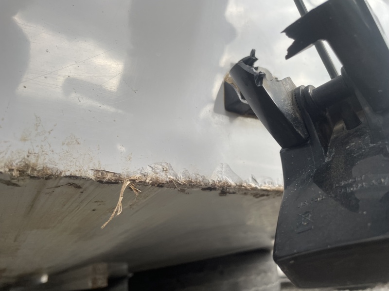 initially the damage didn\'t appear catastrophic until we saw the amount of exposed balsa core
