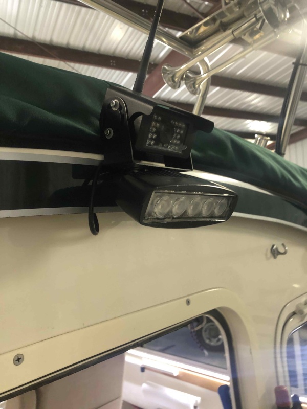 Install LED work light for cockpit and rear view camera for trailering 2