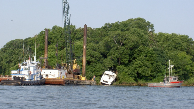 "Island?   I don't see any island!  Besides,  we have autopilot or cruise control or GSP or something like that.  There's nothing to worry about, these things almost drive themselves!"  (Bad night on Lake Erie with a new Tiara!)