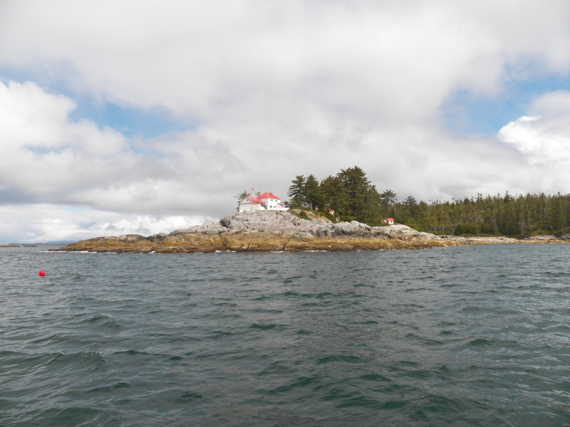 Ivory Island lighthouse on Seaforth Channel.  One of the lighthouse tenders left the job after storm waves hit the side of the house.  Understandable.