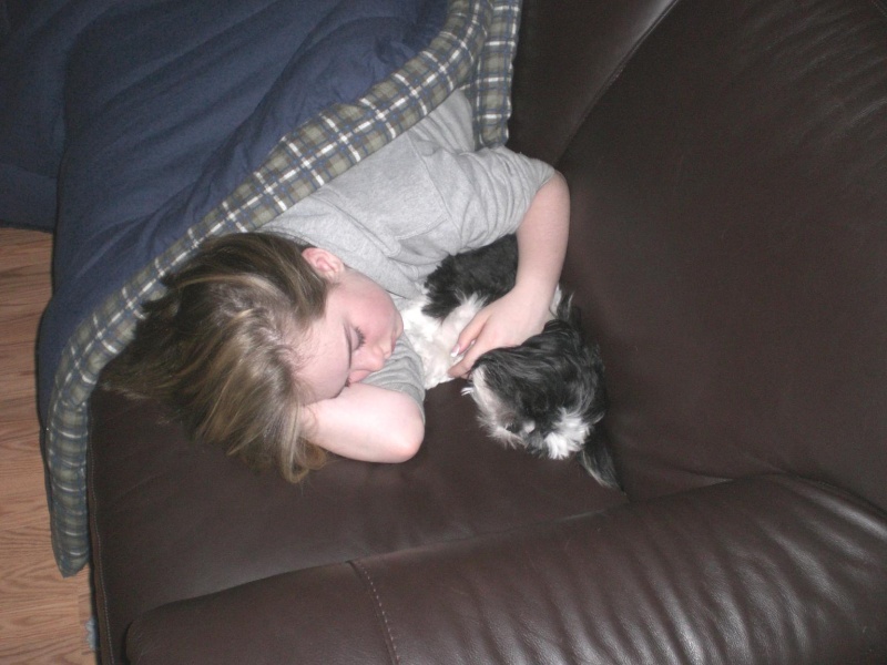 Jamie and Sophie asleep