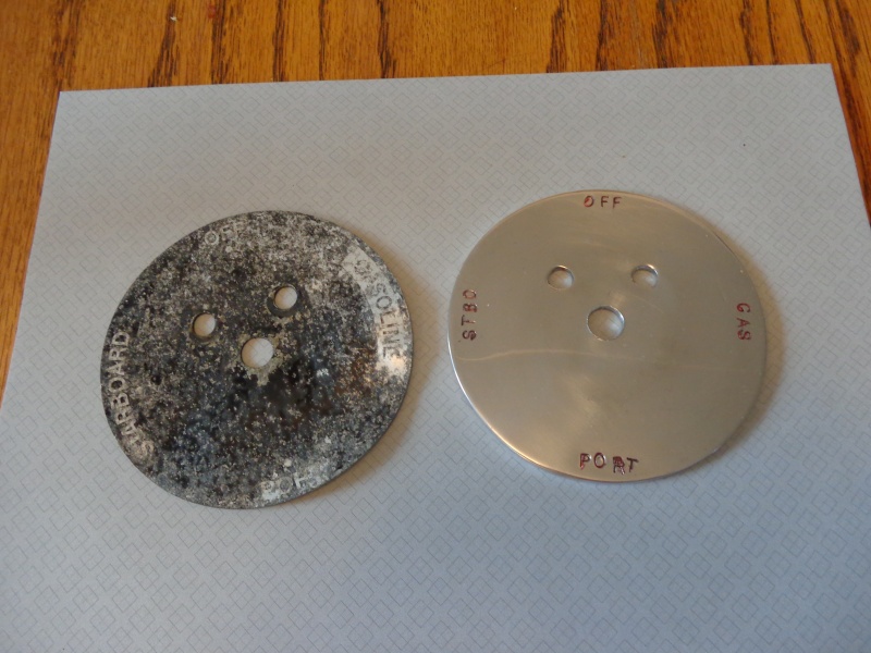 January 2015 - Unable to locate just the indicator plate so Joe removed the old one and built a new one.