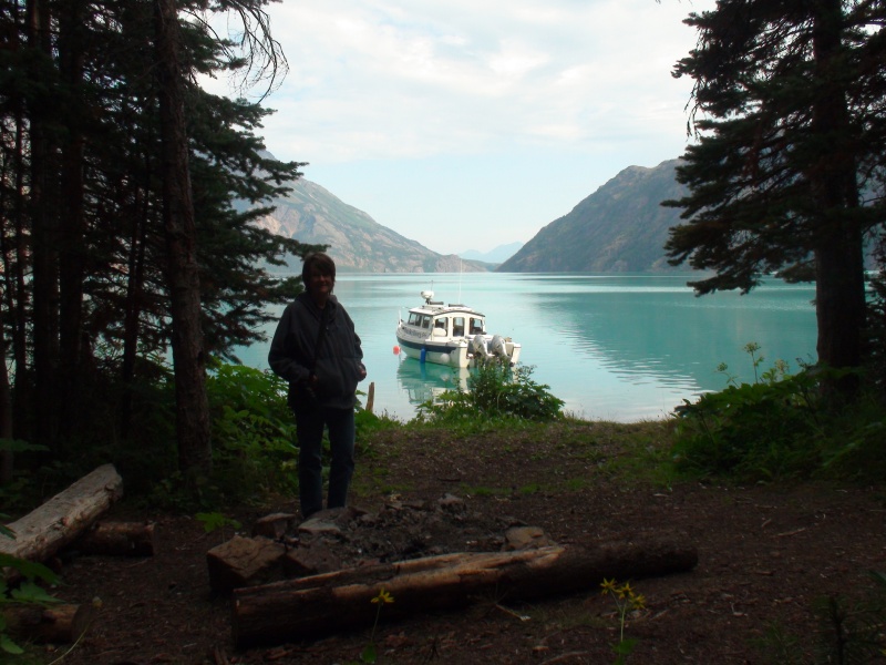 Jo-Lee and the Hunkydory at Trailhead to the Llewellyn Glacier