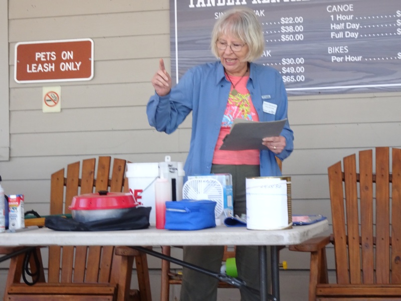 Joyce announces the winners of "gadgets" presentation.