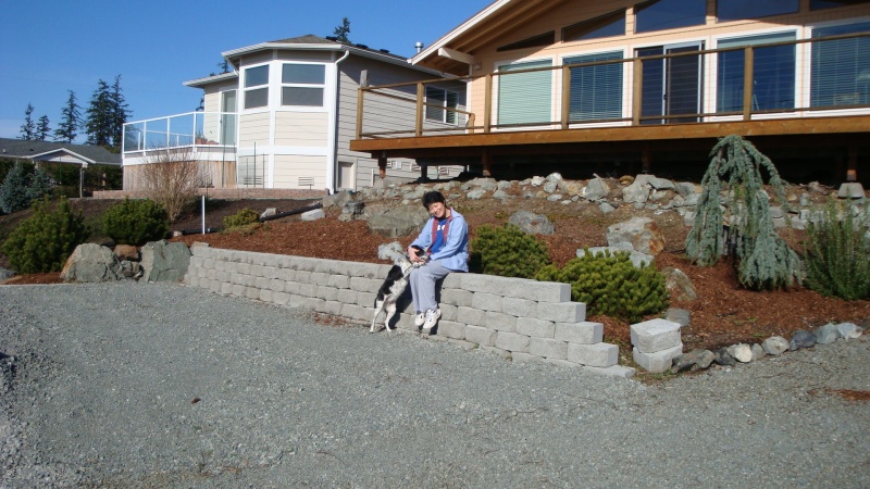 Just completed parking space for the boat, the retaining wall was just the excuse.