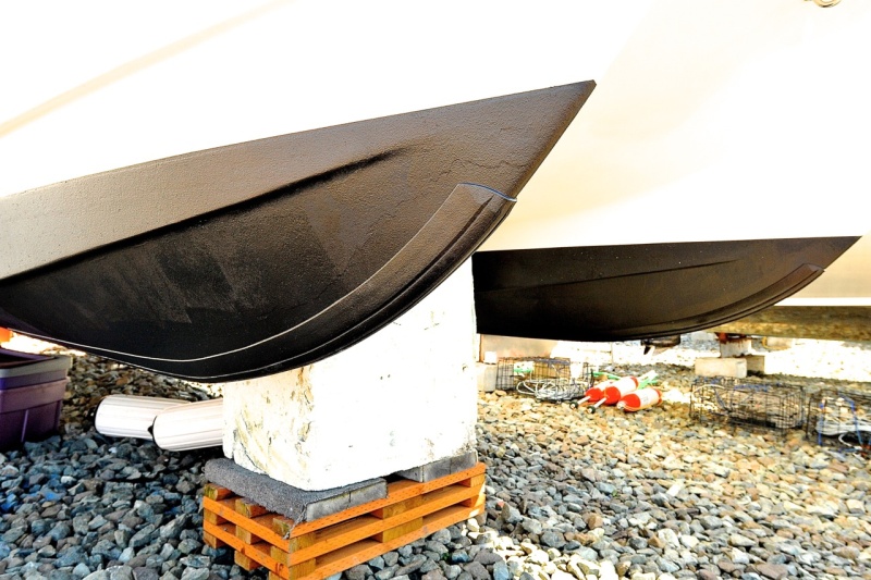 Keel Guards and Bottom Paint Applied