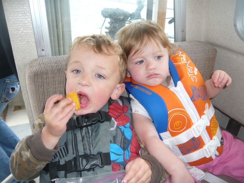 kids enjoying new "bigger boat"