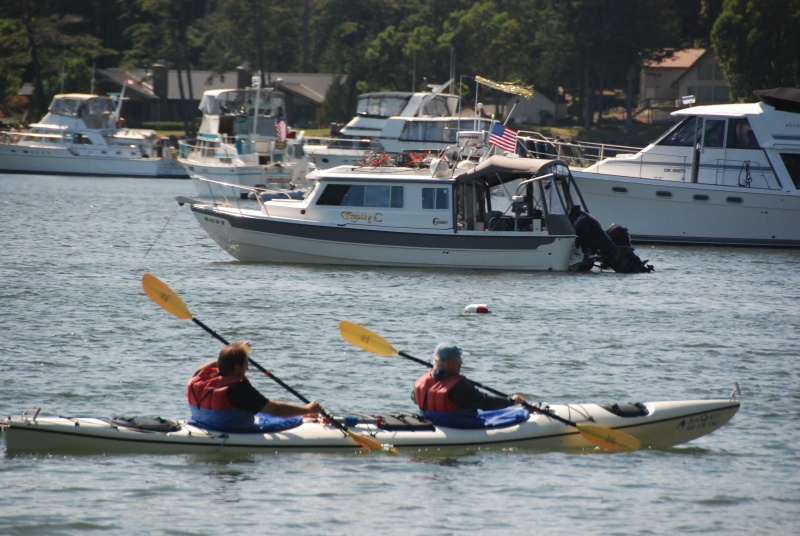 Knotty C and Kayak in Garrison Bay, San Juan Island