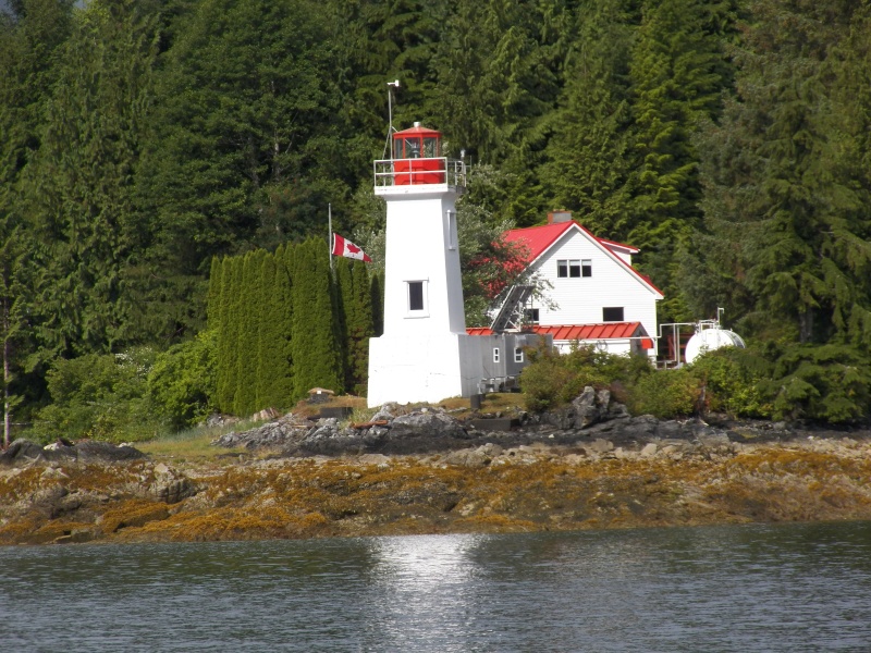 Leaving Bella Bella. This is the Dryad Point Lighthouse.